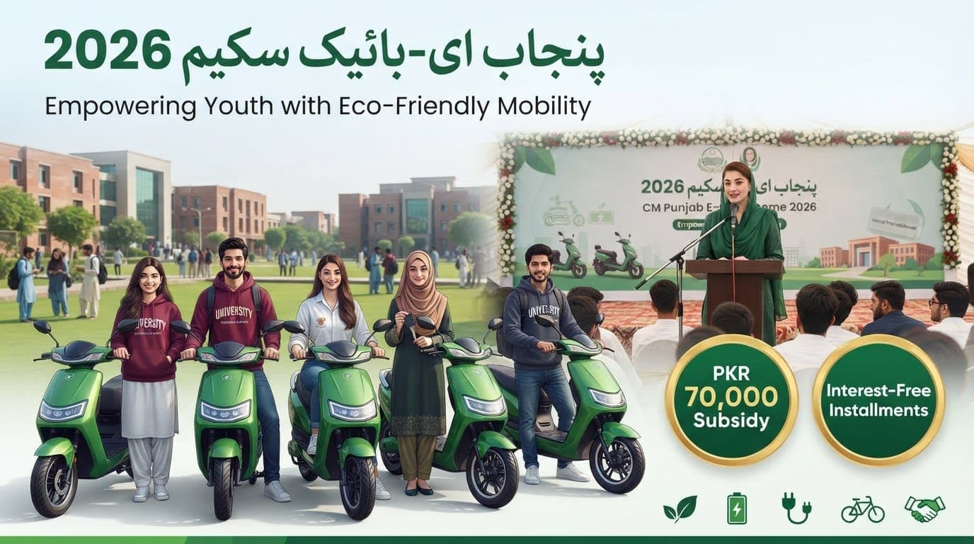 CM Punjab E-Bike Scheme 2026 – Eligibility, Subsidy, Installments & Complete Apply Online Guide